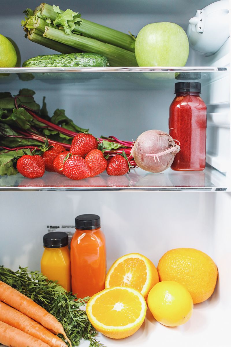 Refrigerator stocked with fresh food